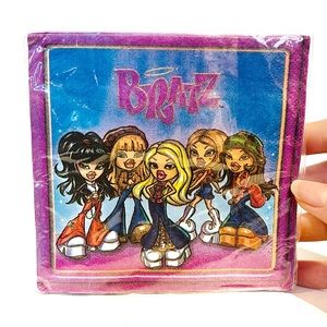 Vintage Y2K Bratz Dolls Paper Beverage Napkins Purple Blue 2000s Birthday Party
